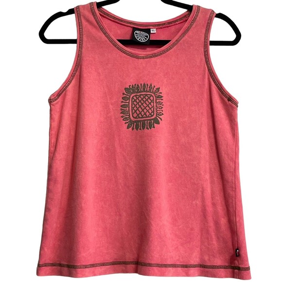 Produce Company Set Acid Wash Pink Tank Pants Jacket Outfit Art Wear Large - Picture 9 of 15